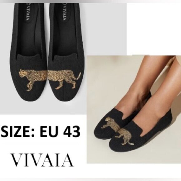 Vivaia, Women's Round-Toe Embroidered Loafers (Audrey) - Black-Cheetah. Size: 43 - Picture 16 of 16